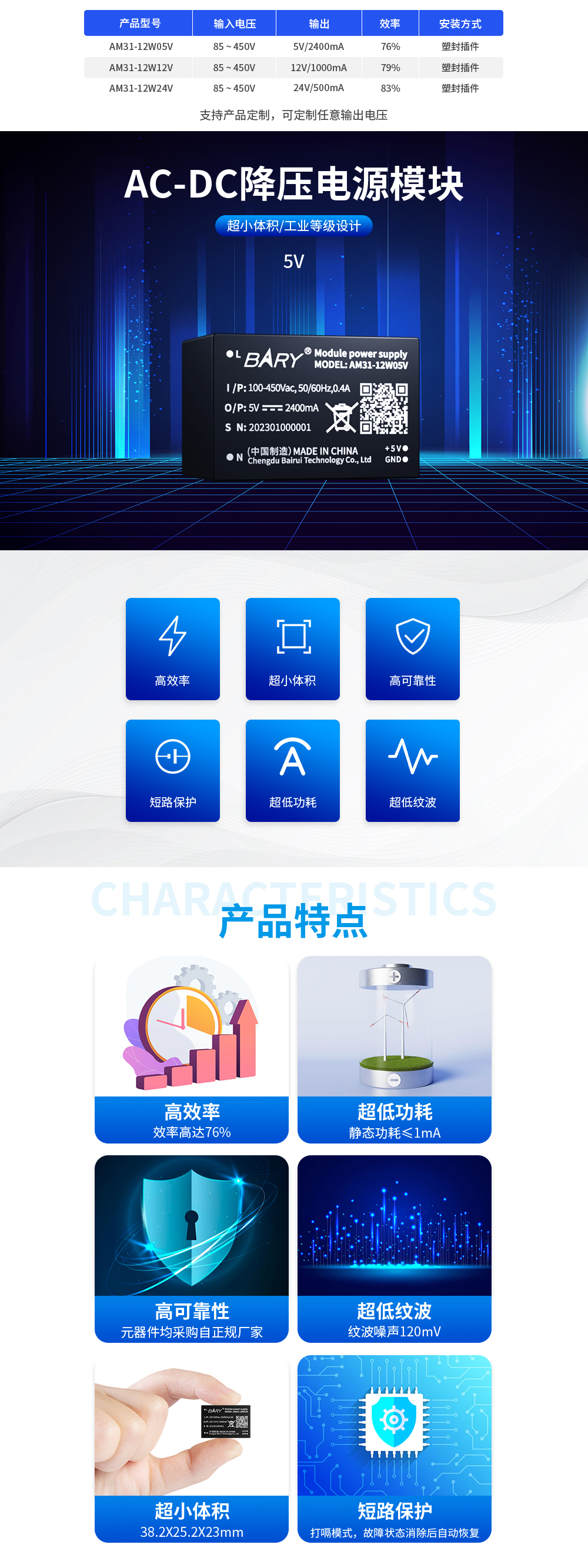 AC-DC降壓開關(guān)電源模塊